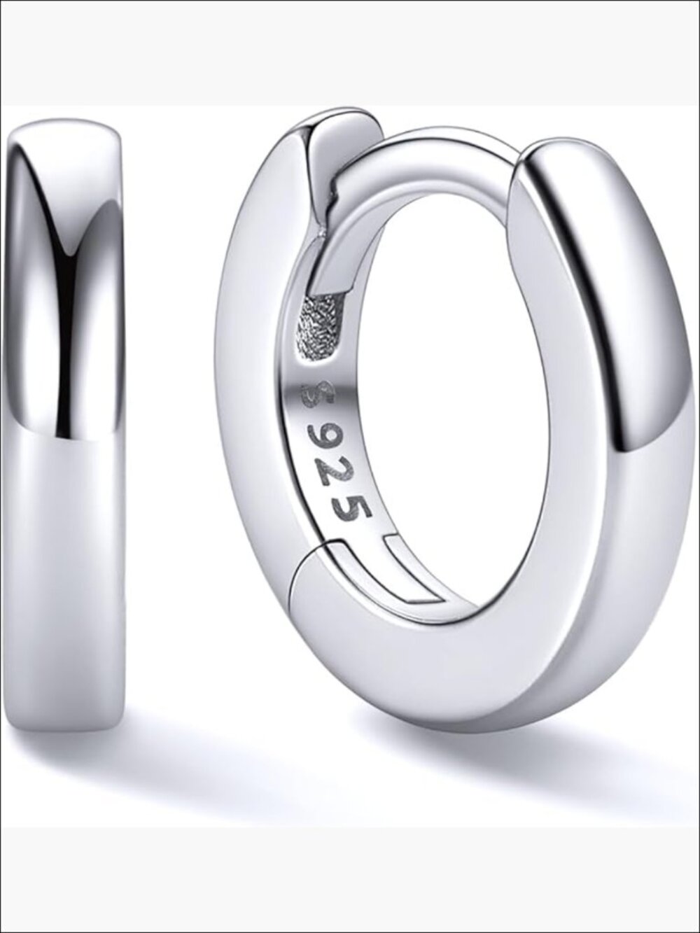 925 Sterling Silver Huggie Hoop Earrings Hypoallergenic Cartilage Earrings